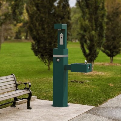 outdoor water station in park